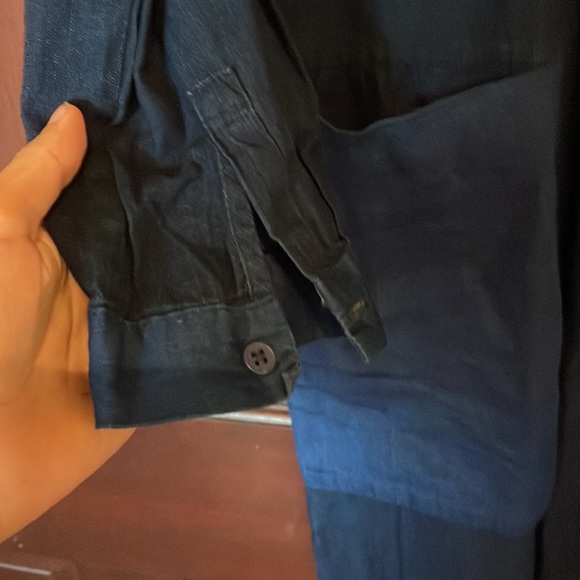 Zara denim midi shirt dress with pockets size XS - Picture 5 of 7